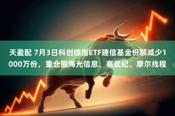天盈配 7月3日科创综指ETF建信基金份额减少1000万份，重仓股海光信息、寒武纪、摩尔线程